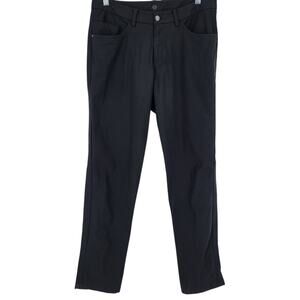 Lululemon Men’s Black ABC Slim-Fit 5 Pocket Warpstreme Stretch Pants Size 34x32